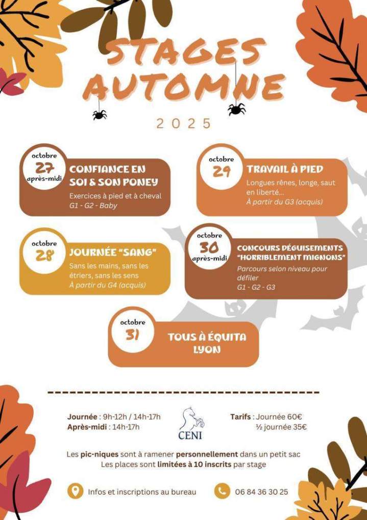Planning stage automne Saint-Savin